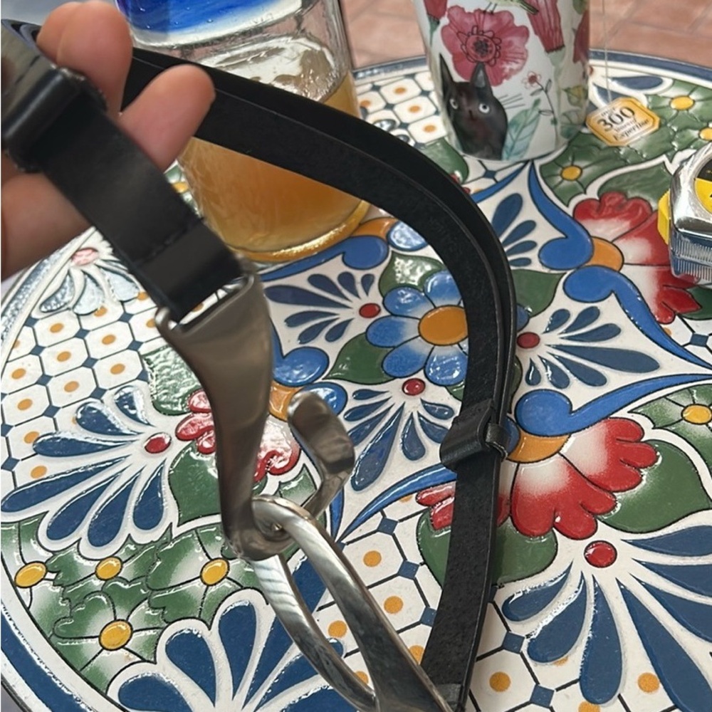 Leather Stirrup Headstall with Stainless Steel Bit - Black